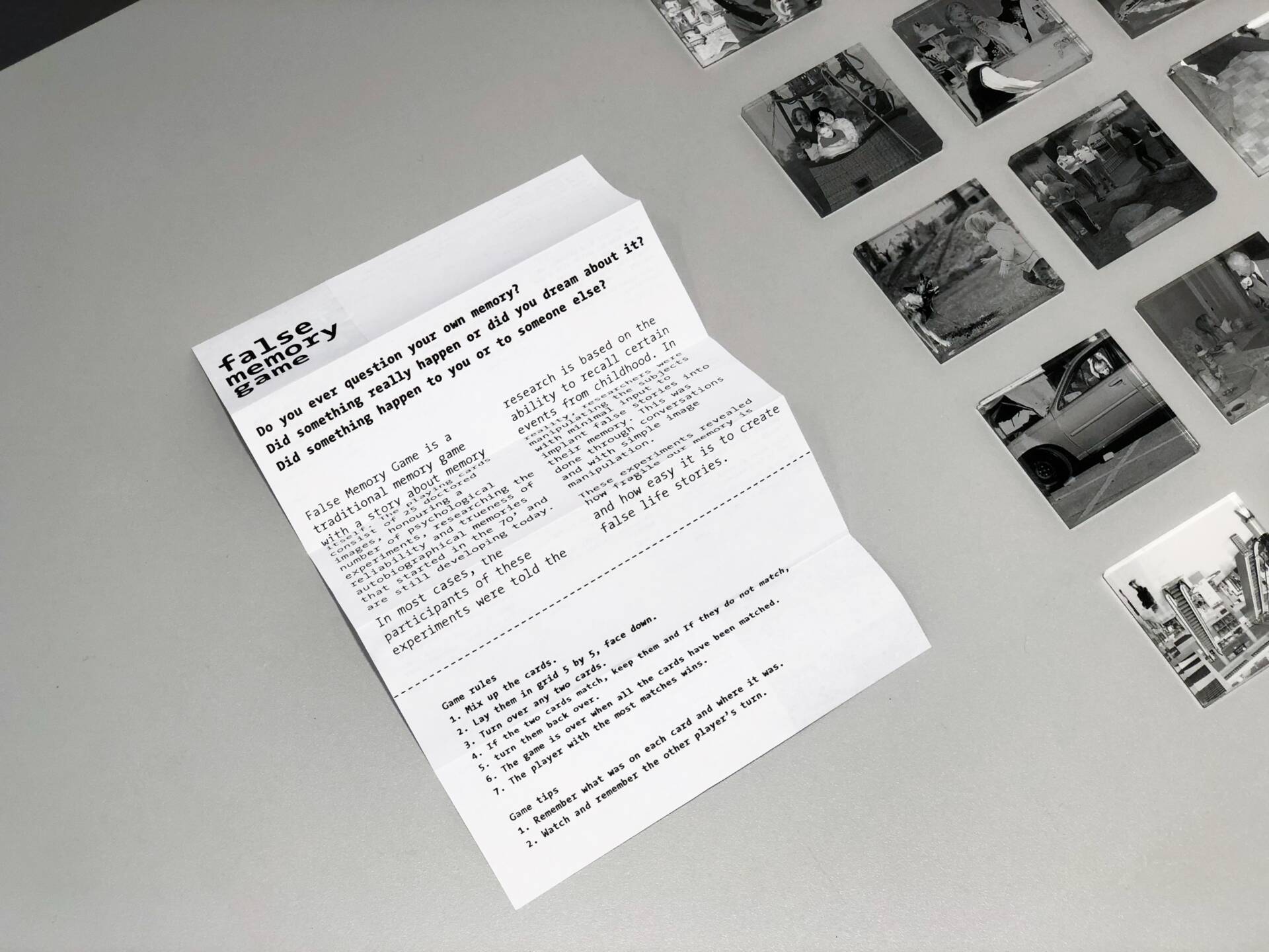 false memory game, SEO